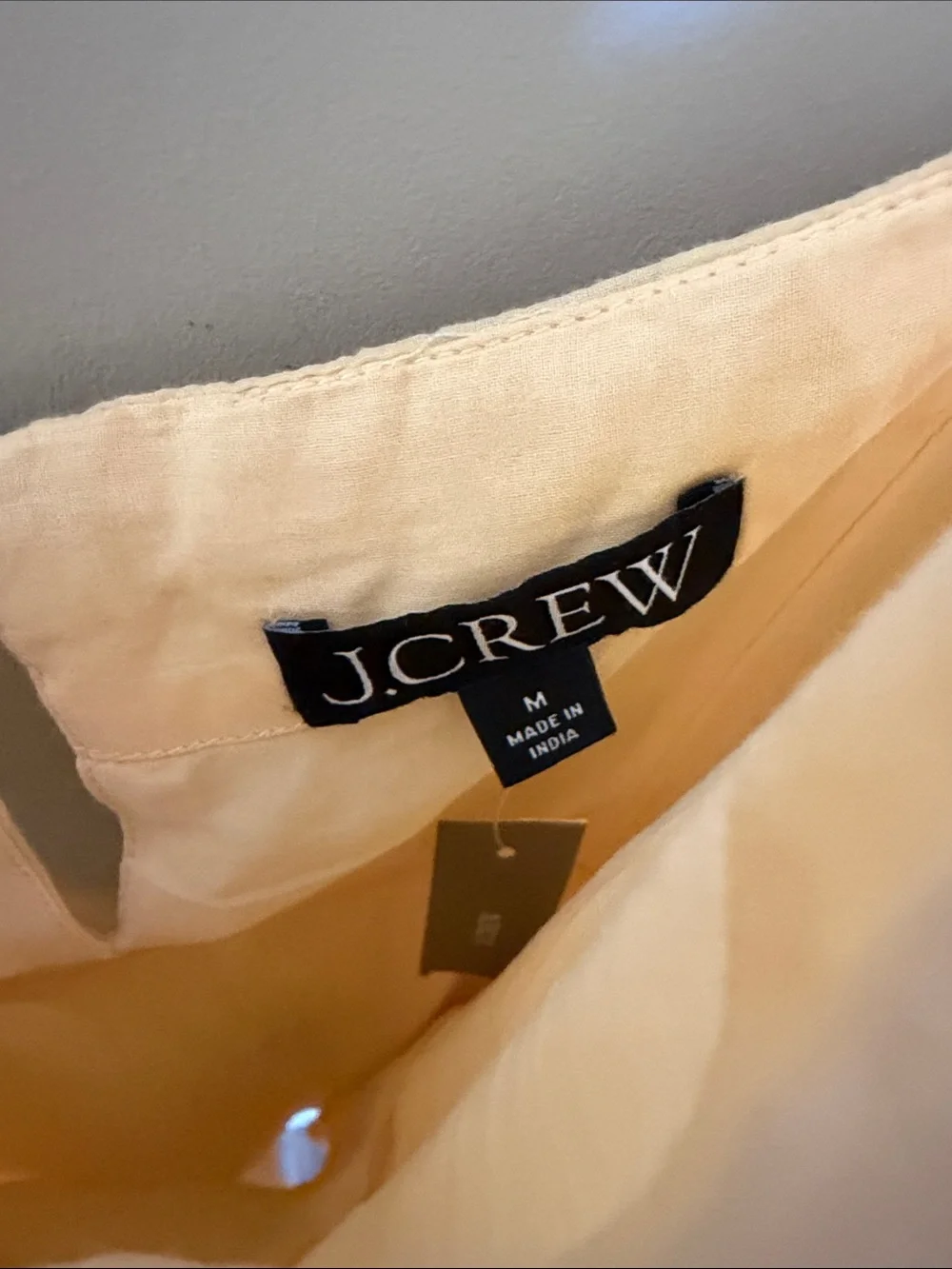 J.  Crew Butter Yellow Flowy Euro Summer Eyelet cotton Midi Dress M